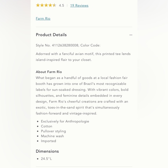 Farm Rio Aves Graphic Tee - Picture 5 of 5